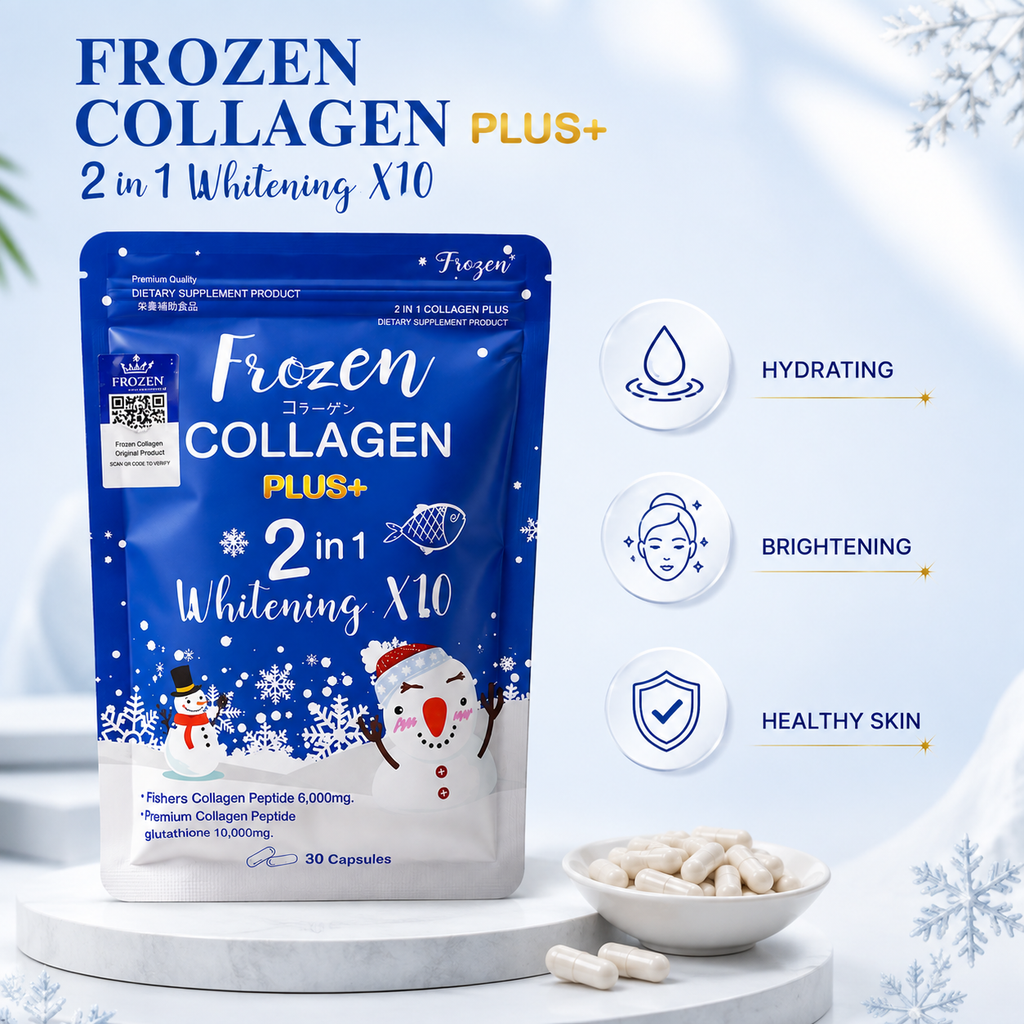 Frozen Collagen Plus+ 2 in 1 Whitening X10 Beauty Capsules 30 Softgels