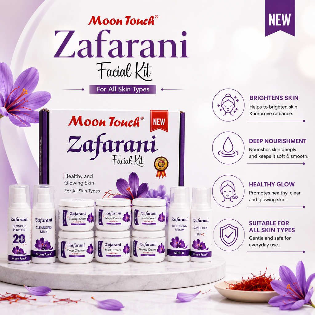 Moon Touch Zafarani Facial Kit Complete Skin Care Treatment Set