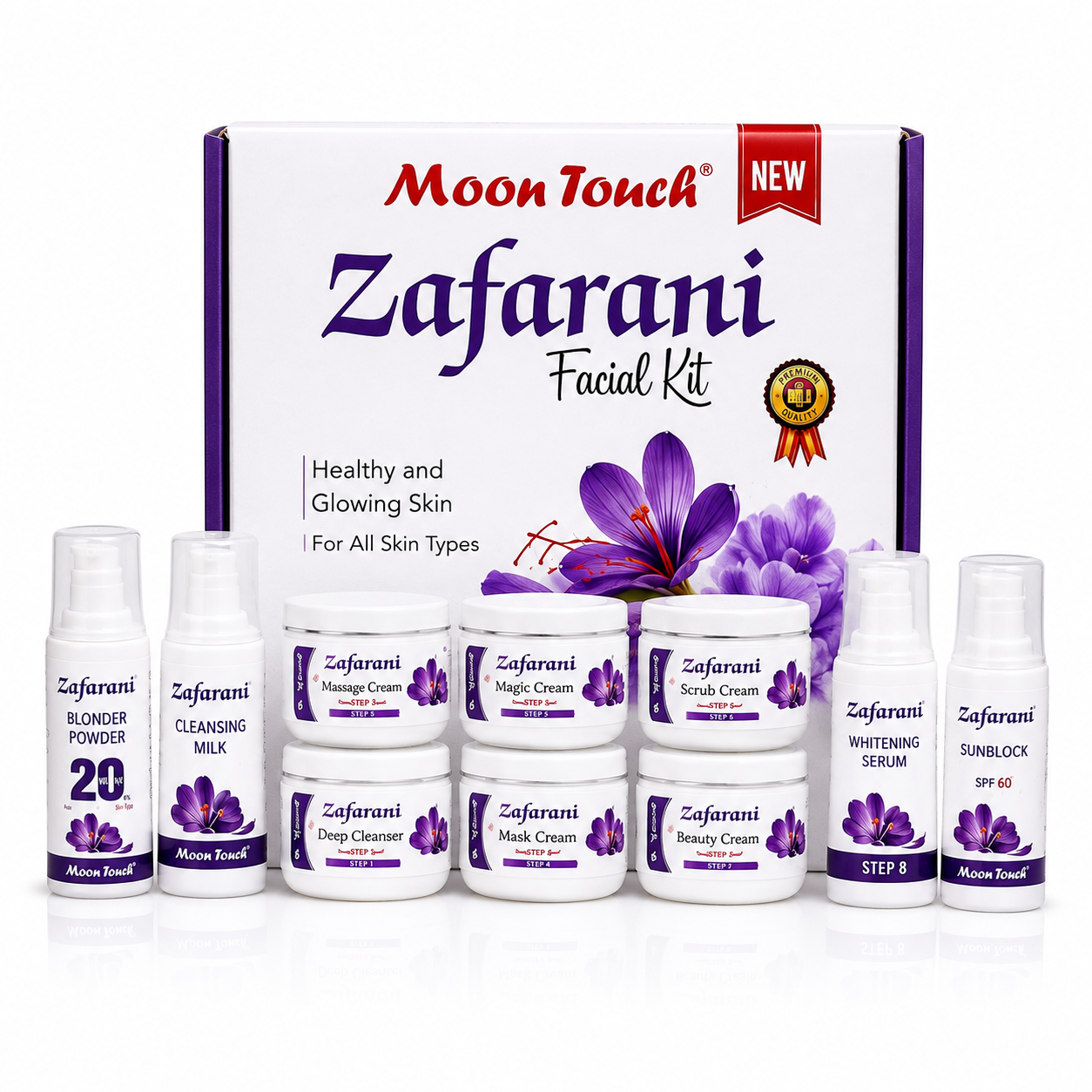 Moon Touch Zafarani Facial Kit Complete Skin Care Treatment Set