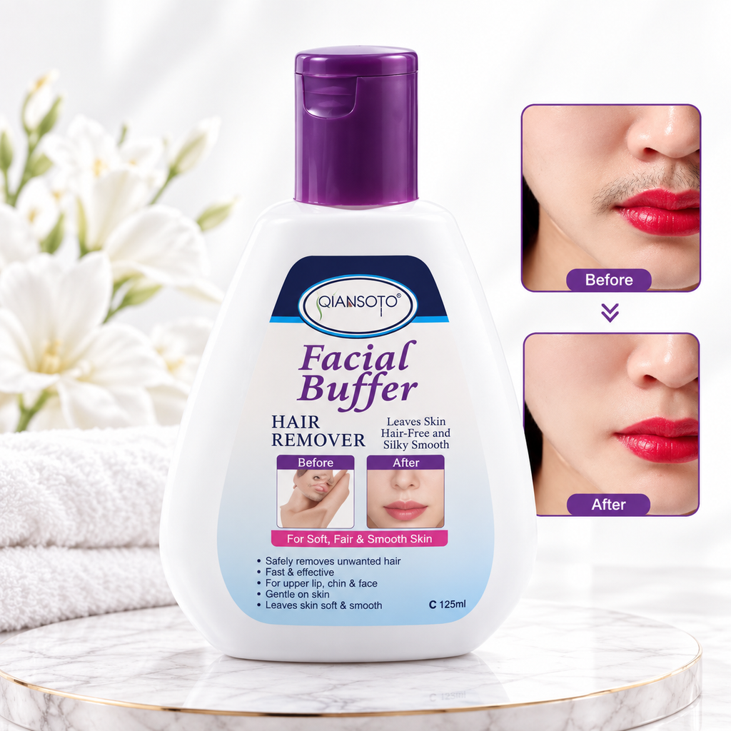 Qiansoto Facial Buffer Hair Removal Cream Smooth Skin Formula