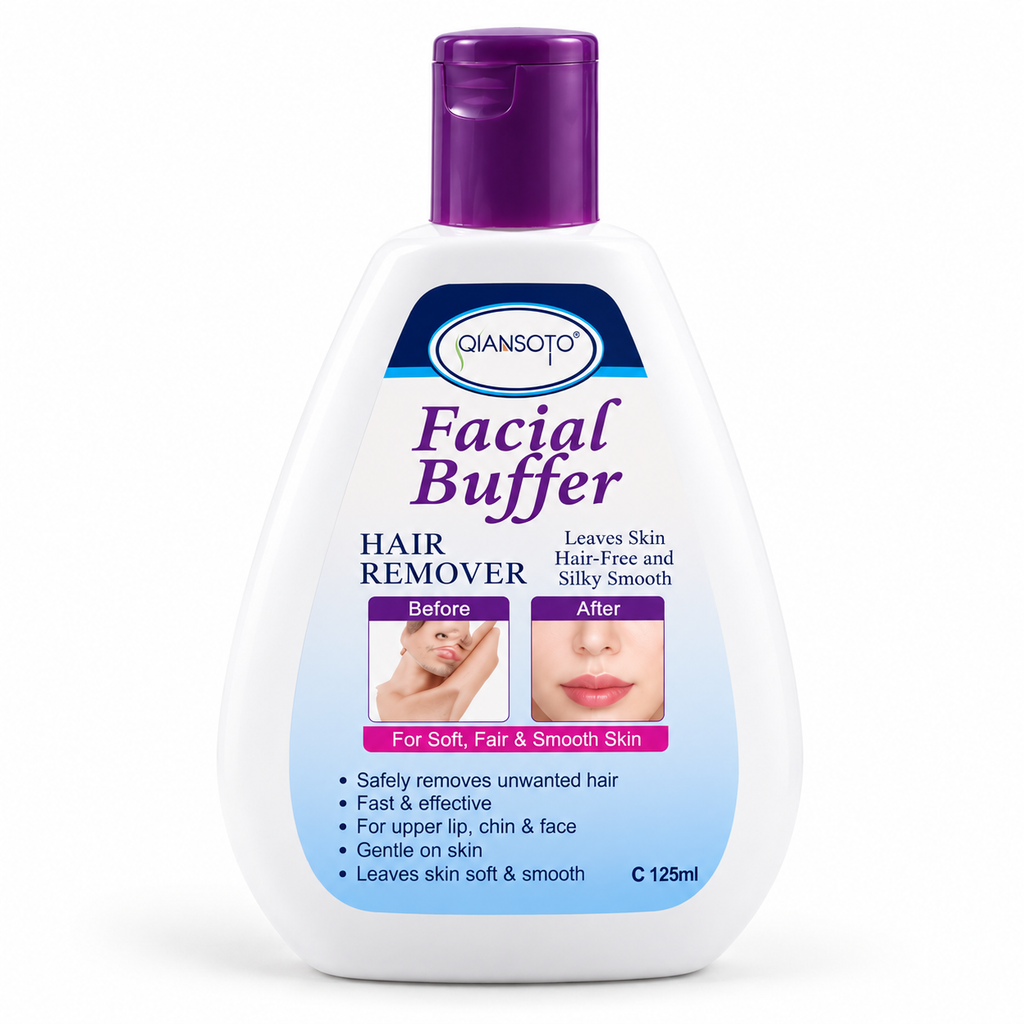 Qiansoto Facial Buffer Hair Removal Cream Smooth Skin Formula
