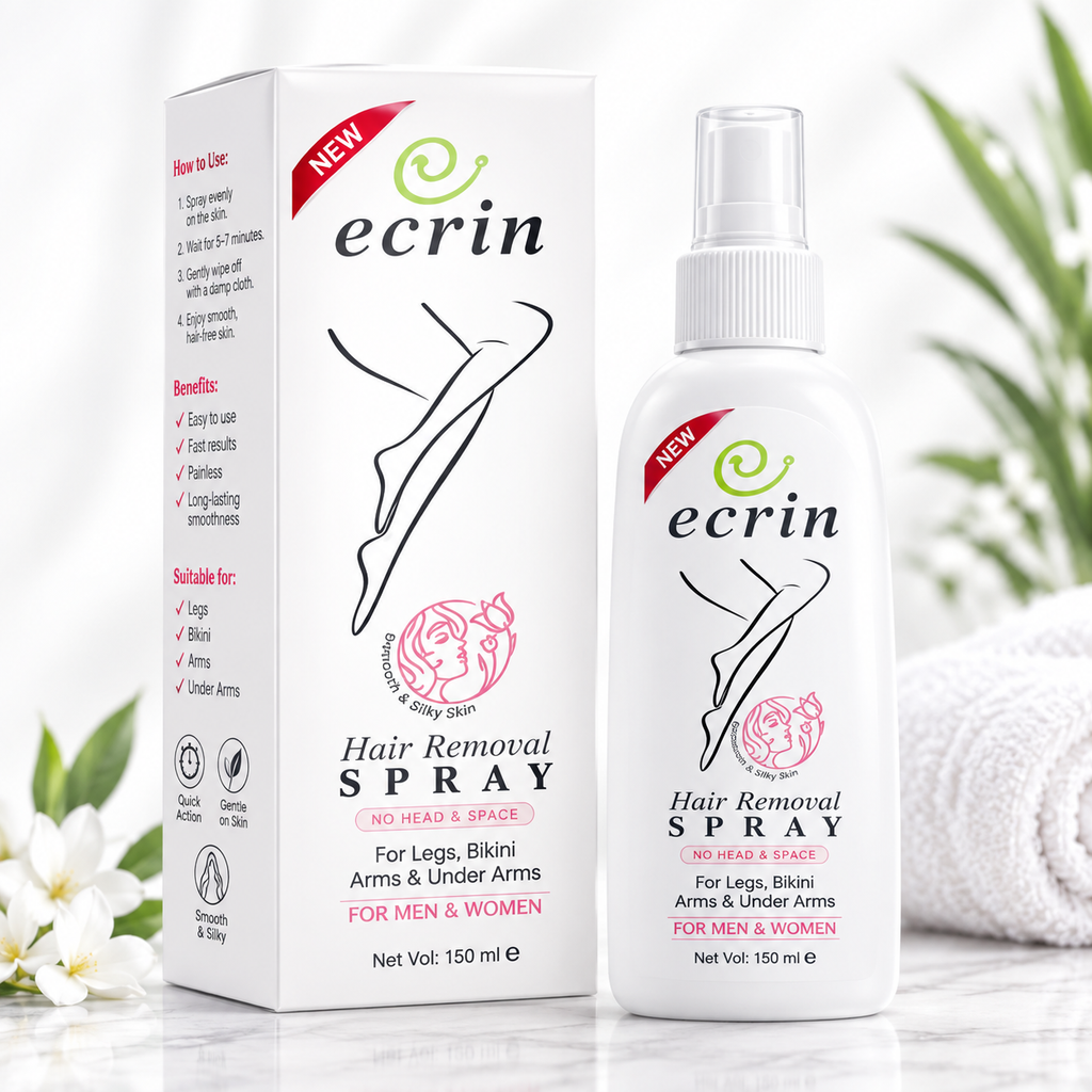 Ecrin Hair Removal Spray for Men & Women Smooth Skin Formula