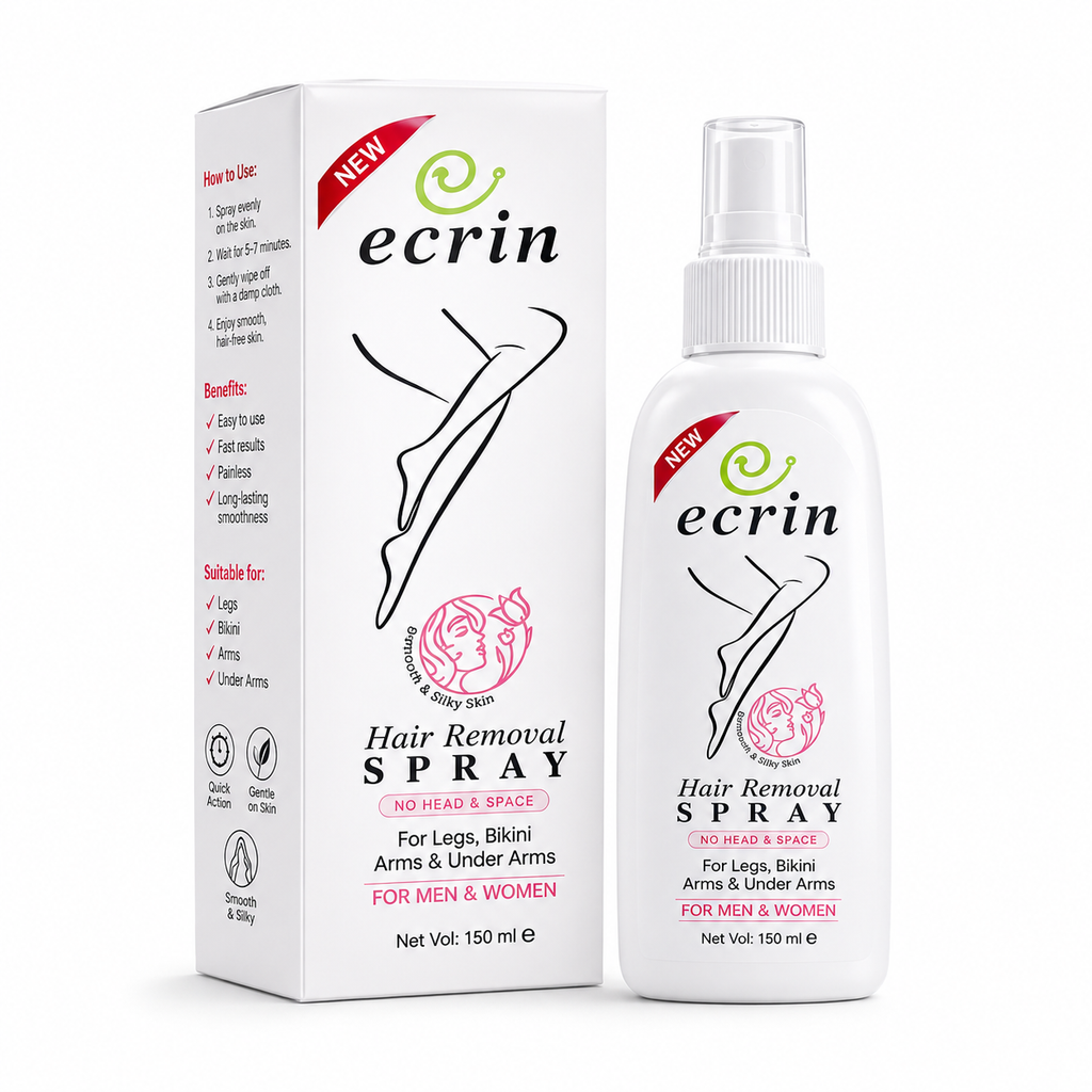 Ecrin Hair Removal Spray for Men & Women Smooth Skin Formula