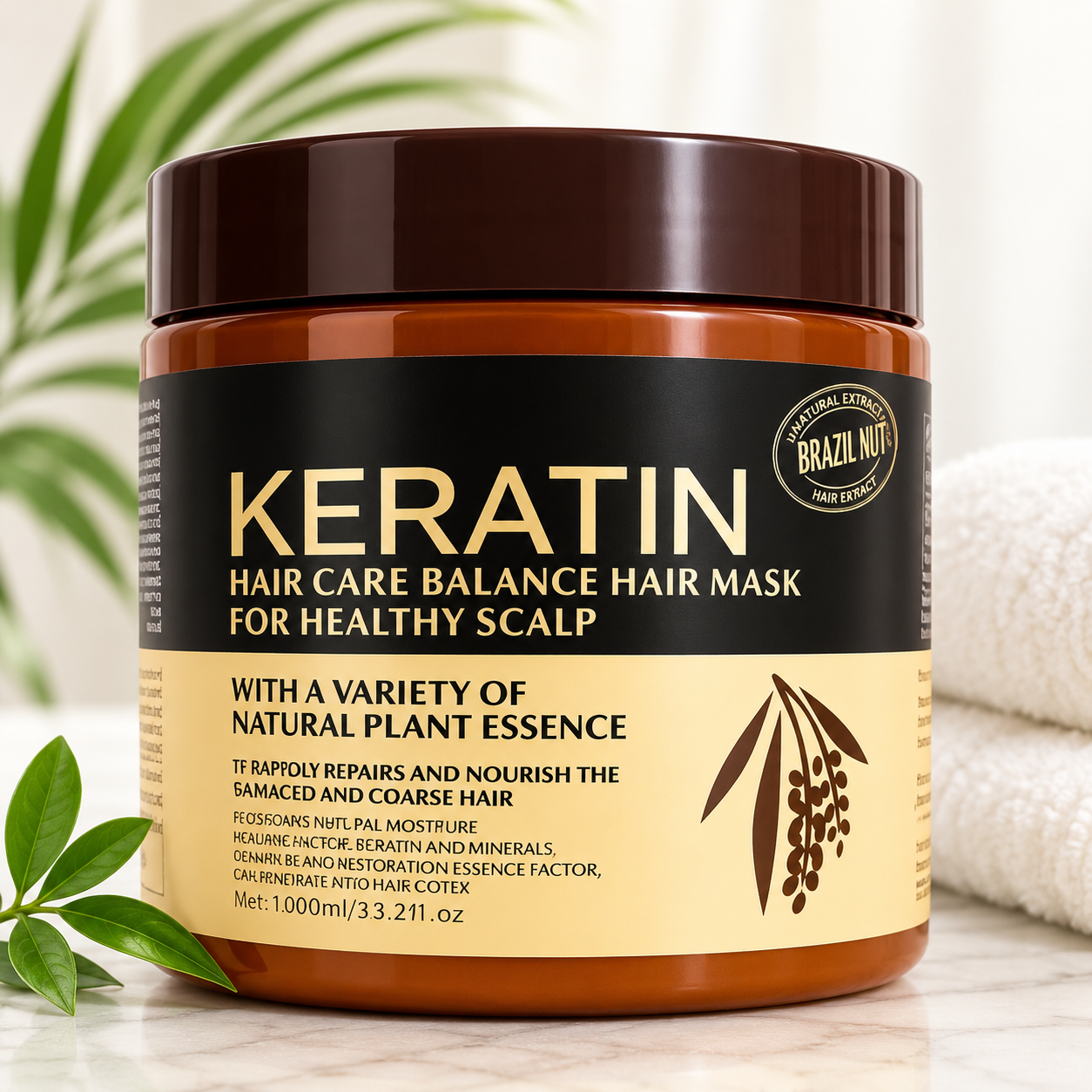 Keratin Hair Care Balance Hair Mask Deep Repair Formula 1000ml